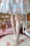 Roji Flowing Cherry Spring White Lolita Tattoo Pantyhouse