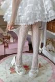Roji Interwoven Spring White Lolita Tattoo Pantyhouse