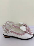 Angelic Imprint- Sweet Bow Bunny Ears Lolita Flat Shoes
