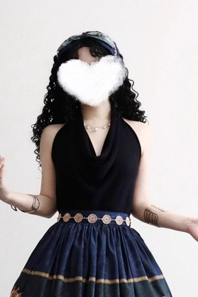 Miss Point Shamgrass Story Egyptian Style Blue Skirt Lolita Dress Custom-Tailor