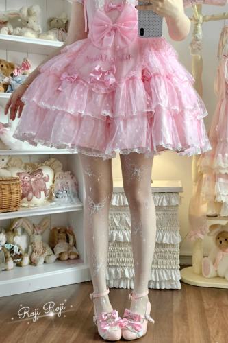 Roji Butterfly Dream Summer Shiro Print Lolita Tights