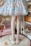 Roji Flowing Cherry Spring White Lolita Tattoo Pantyhouse
