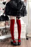 Roji The Thorn Spring Above Knee Red Lolita Socks