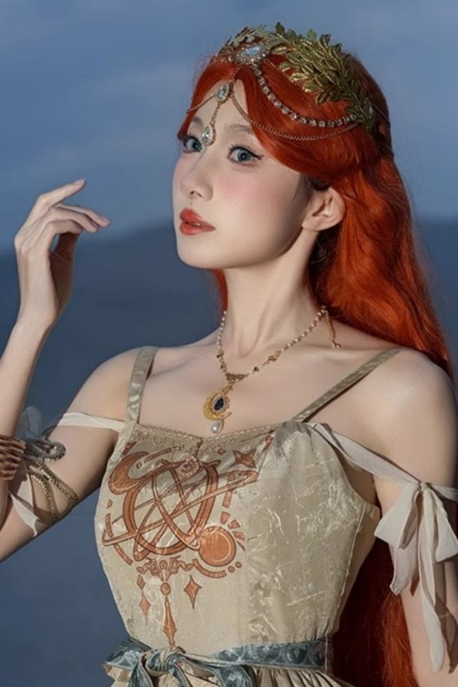 Miss Point Shamgrass Story Egyptian Style Green Headbow Lolita Accessories