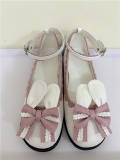 Angelic Imprint- Sweet Bow Bunny Ears Lolita Flat Shoes