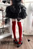 Roji The Thorn Spring Above Knee Red Lolita Socks