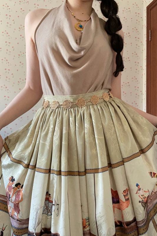 Miss Point Shamgrass Story Egyptian Style Blue Skirt Lolita Dress Custom-Tailor