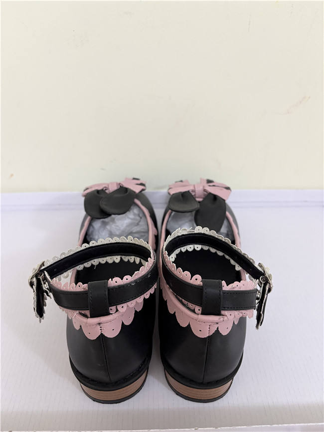 Angelic Imprint- Sweet Bow Bunny Ears Lolita Flat Shoes