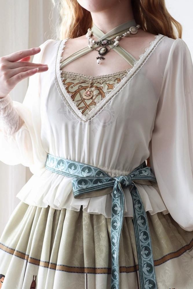 Miss Point Shamgrass Story Egyptian Style Blue Skirt Lolita Dress Custom-Tailor