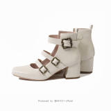 MODO Three Belts Lolita Heels Shoes