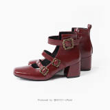MODO Three Belts Lolita Heels Shoes