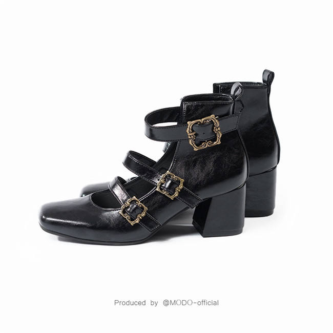 MODO Three Belts Lolita Heels Shoes