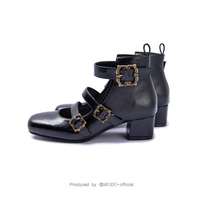 MODO Three Belts Lolita Heels Shoes