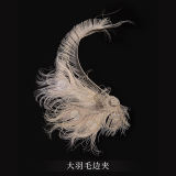 Peacock Feather Shiro Headbow Lolita Accesrioes