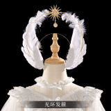 Peacock Feather Shiro Headbow Lolita Accesrioes