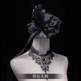 Peacock Feather Shiro Headbow Lolita Accesrioes