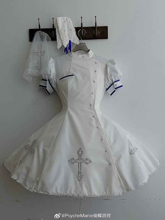 Psyche Manie Devil Angel Nurse Style Lolita Dress