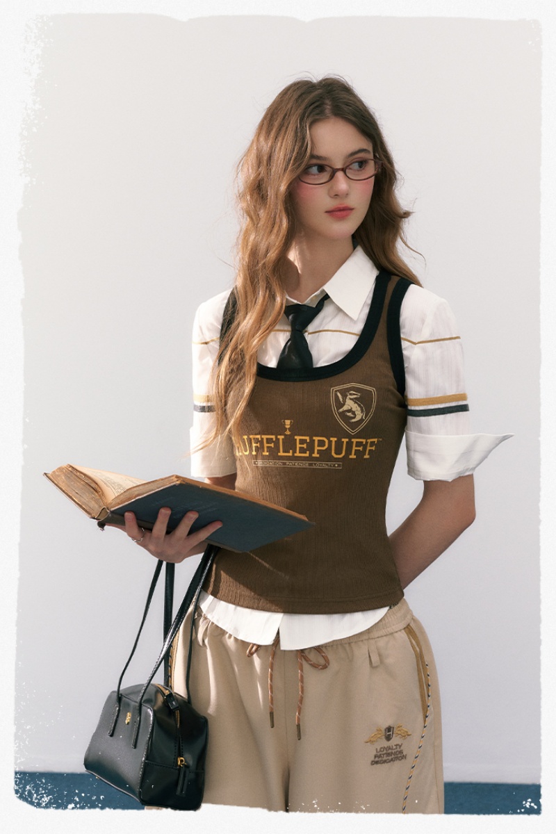 Kyouko & Harry Potter Collaborated Retro Vest Brown Harry Potter