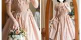 Forest Wardrobe Fragrance Forest French Vintage Striped Apricot Dress