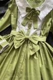 Commission Spring Front Opening Light Green Classic Lolita Dress