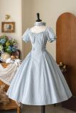 Forest Wardrobe Fragrance Forest French Vintage Striped Apricot Dress