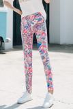 Spring Printed Thin Pink Lolita Tights