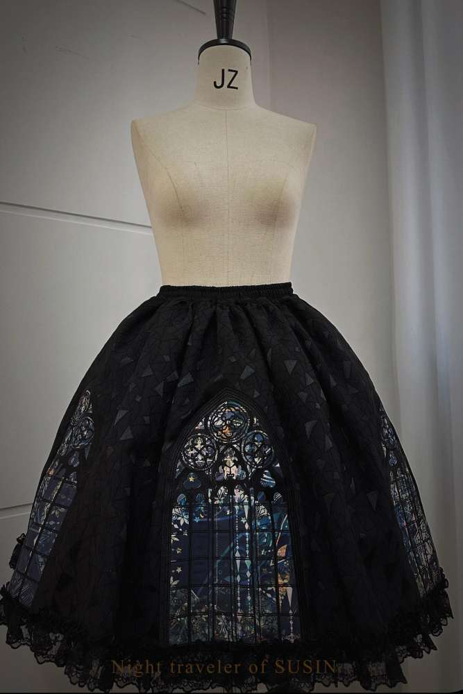 Susin Night Falls Cathedral Stained Glass Window Gothic Lolita Series