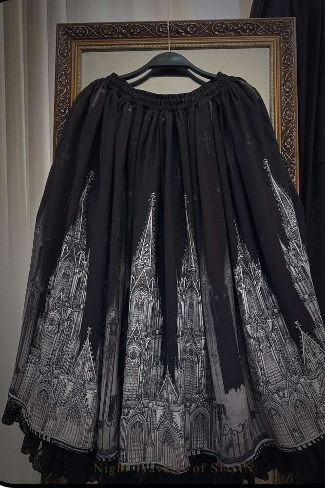 Susin Night Falls Cathedral Stained Glass Window Gothic Lolita Series