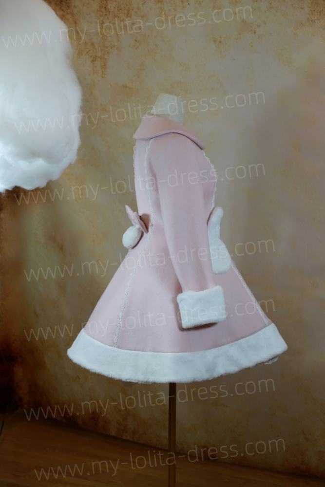 Commission Pink Kawaii Bunny Cape Jacket Winter Lolita Coat