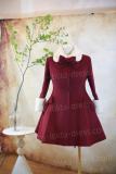 Square Collar Classic Lolita Coat with Removable Duck Down Layer