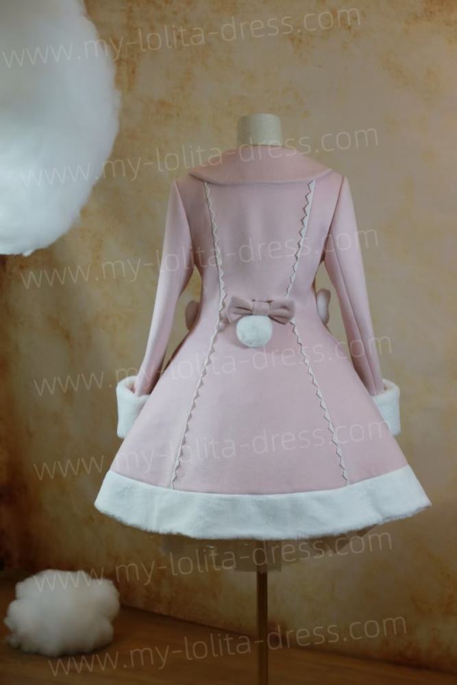 Commission Pink Kawaii Bunny Cape Jacket Winter Lolita Coat