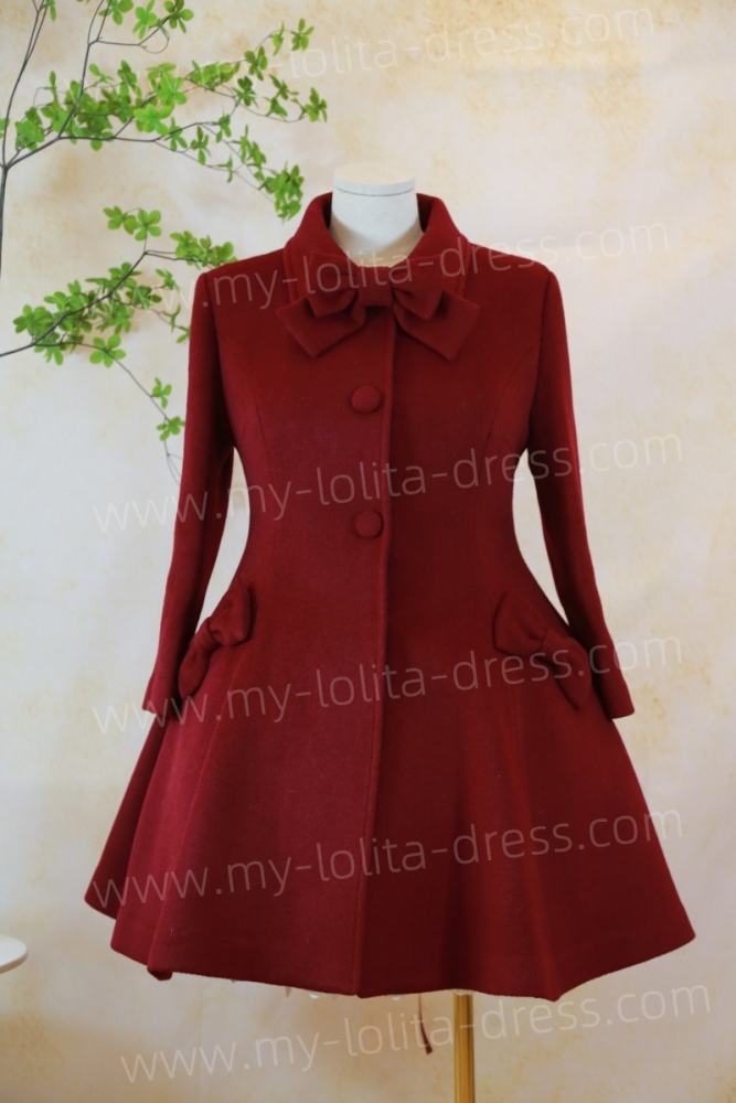Square Collar Classic Lolita Coat with Removable Duck Down Layer