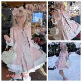 Commission Pink Kawaii Bunny Cape Jacket Winter Lolita Coat