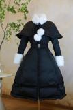 Commission The Rabbit Hole Tailor Black Duck Down Fur Collar Long Coat