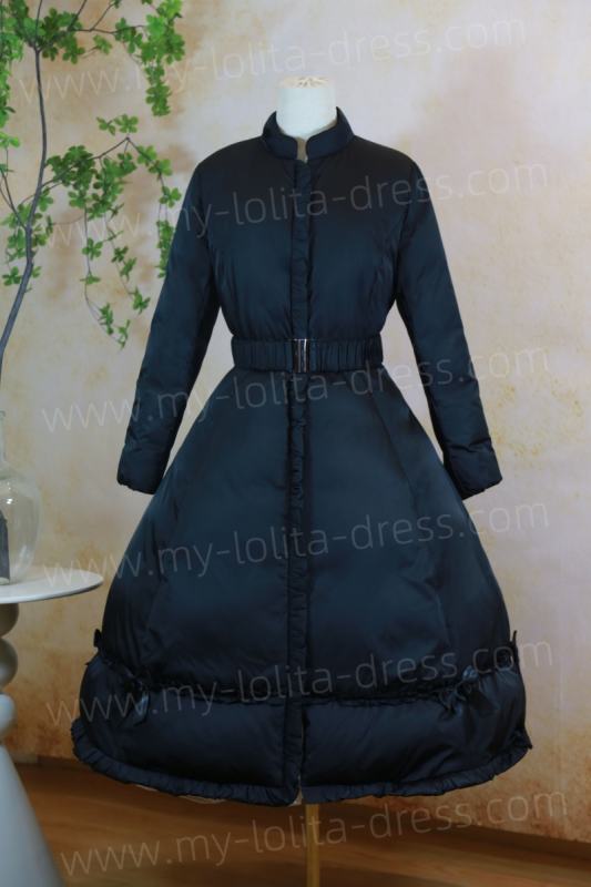 Commission The Rabbit Hole Tailor Black Duck Down Fur Collar Long Coat