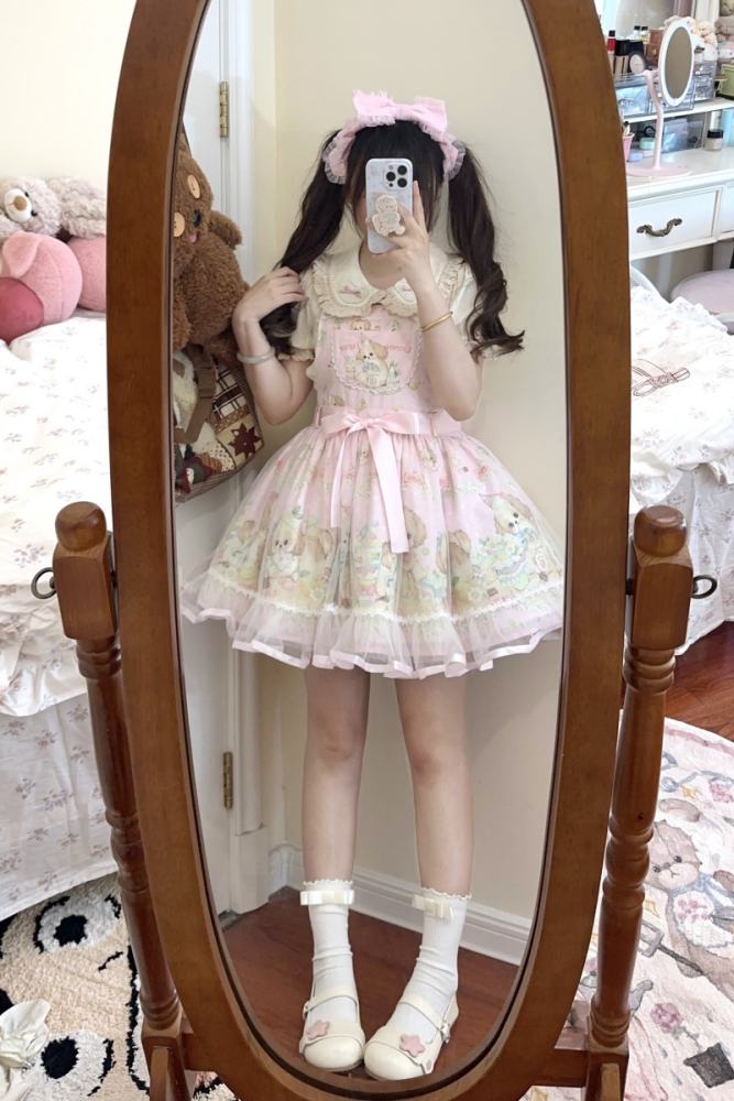 (BFM) Sweet Printed Lolita Salopette Dress