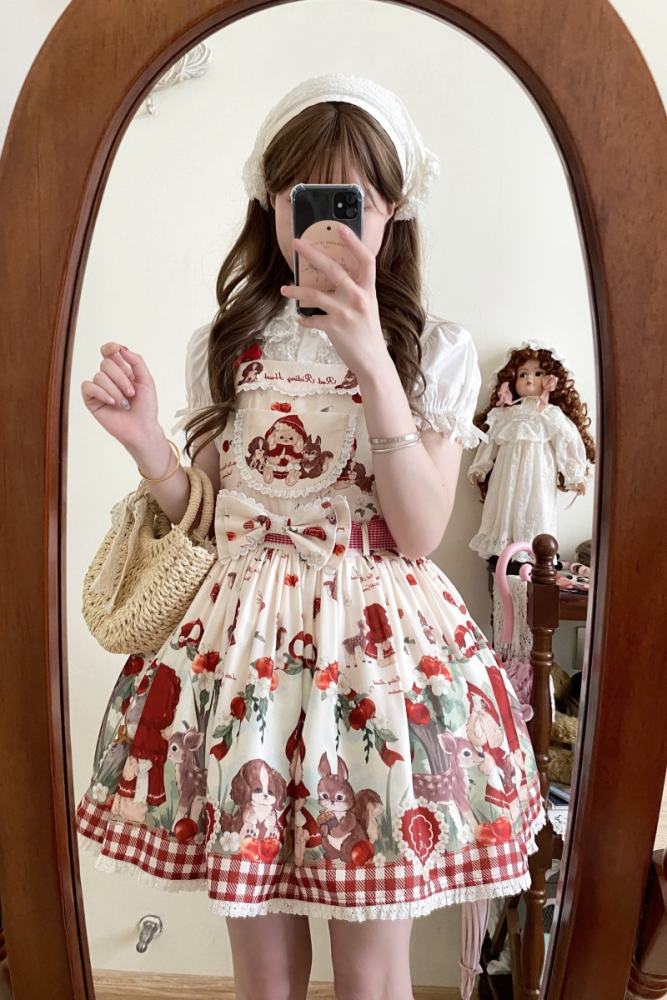 (BFM) Sweet Printed Lolita Salopette Dress