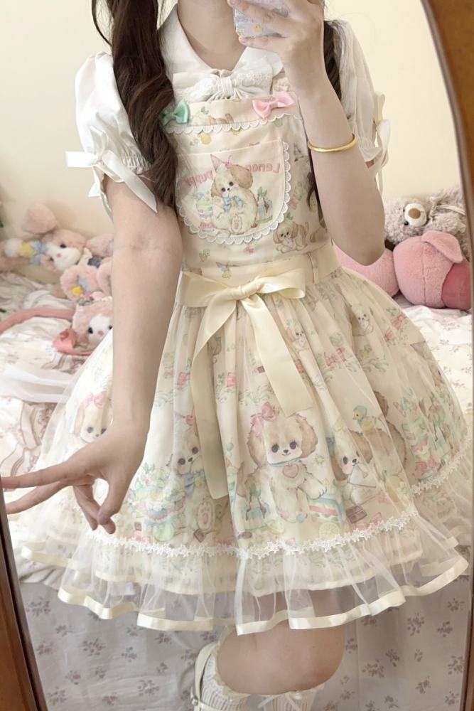 (BFM) Sweet Printed Lolita Salopette Dress