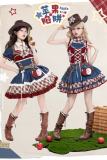 Honey Machine Apple Trap Denim One Piece Dress Lolita Clothes