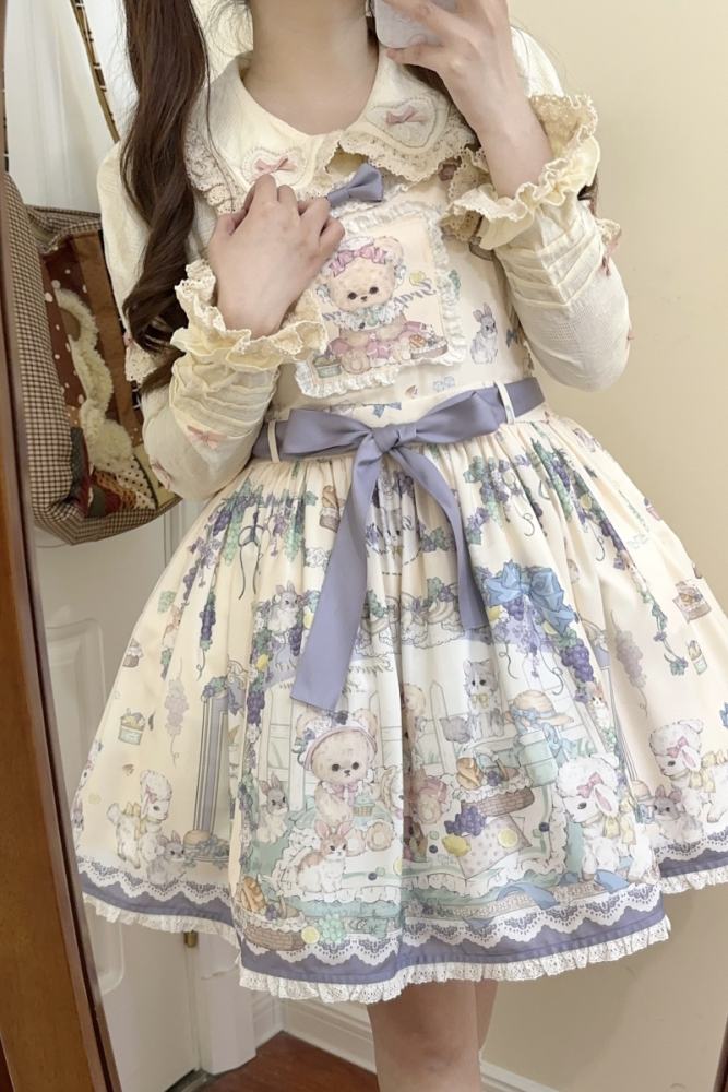 (BFM) Sweet Printed Lolita Salopette Dress