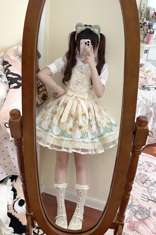 (BFM) Sweet Printed Lolita Salopette Dress