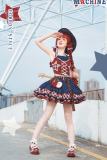 Honey Machine Apple Trap Denim One Piece Dress Lolita Clothes