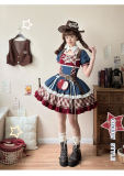 Honey Machine Apple Trap Denim One Piece Dress Lolita Clothes
