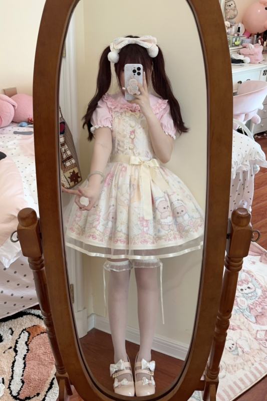 (BFM) Sweet Printed Lolita Salopette Dress