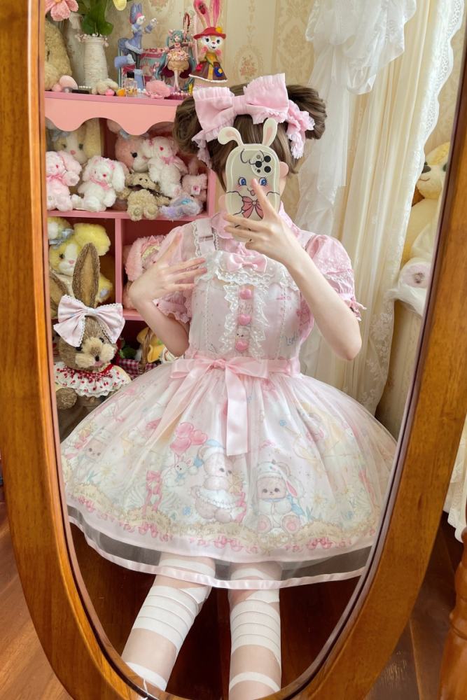 (BFM) Sweet Printed Lolita Salopette Dress