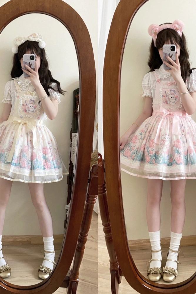 (BFM) Sweet Printed Lolita Salopette Dress