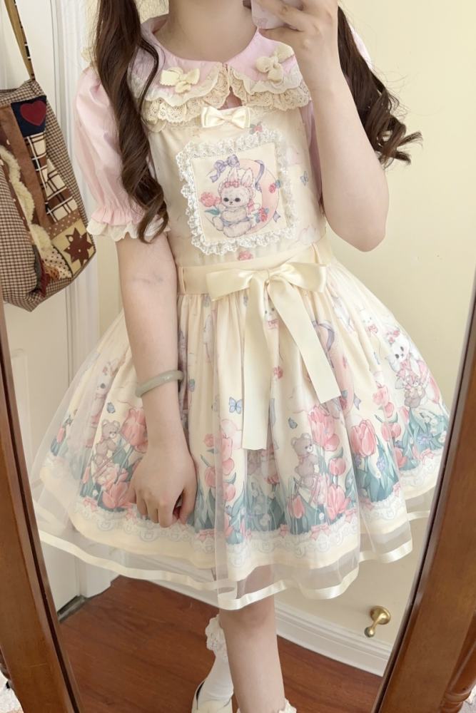 (BFM) Sweet Printed Lolita Salopette Dress