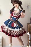 Honey Machine Apple Trap Denim One Piece Dress Lolita Clothes