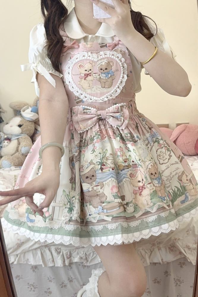 (BFM) Sweet Printed Lolita Salopette Dress