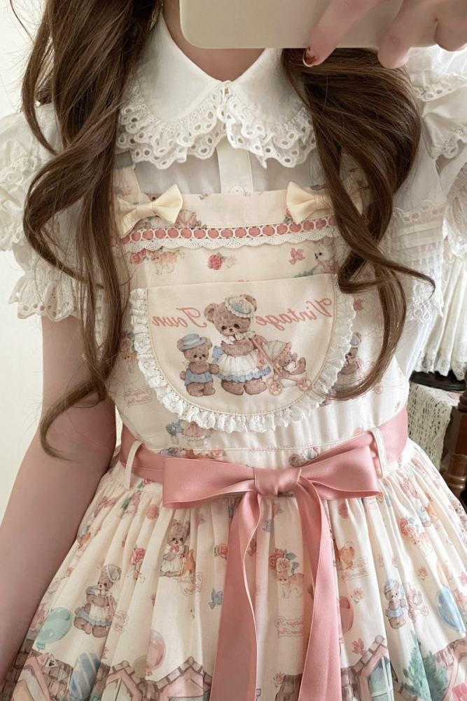 (BFM) Sweet Printed Lolita Salopette Dress